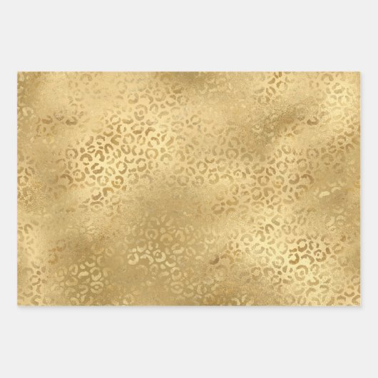 Glam Glitter Leopard Inpakpapier Vel (Voorkant 3)