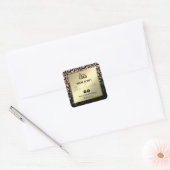 Glam Glitter Leopard Print Soy Candle Labels (Envelop)