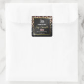 Glam Glitter Leopard Skin Black Soy Candle Labels (Tas)