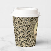 Glam Glitter-leopardpapier Papieren Bekers (Rechts)