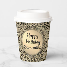 Glam Glitter-leopardpapier Papieren Bekers