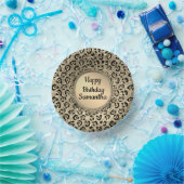 Glam Glitter-leopardpapier Papieren Kommen (Feest)