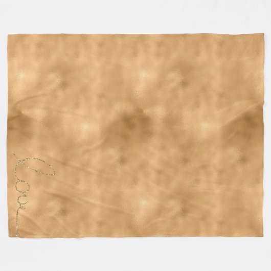 Glam Glitter Love Fleece Deken (Voorkant (Horizontaal))