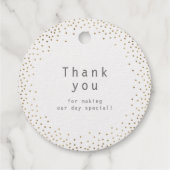 Glam glitter moderne kalligrafie "Liefde" bruiloft Bedankjes Labels (Achterkant)