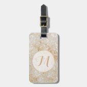 Glam Glitter Monogram Bagagelabel (Voorkant verticaal)