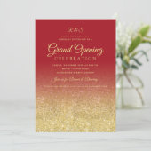 Glam Glitter Red, Groot geopend bedrijf Kaart (Staand voorkant)