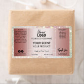 Glam Glitter Roos Gold Product Labels (Insitu)