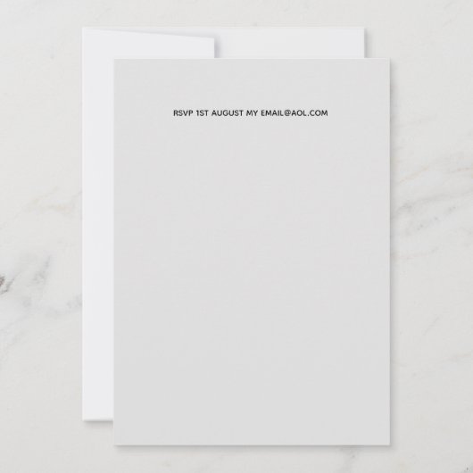 Glam Glitter Rosegold Black Deco Wedding Invite (Achterkant)