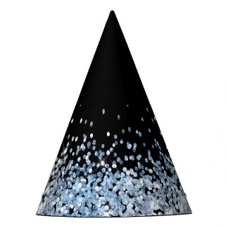 Glam glitter roze en blauw Party Pet Feesthoedjes