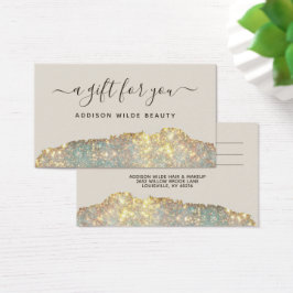 Glam Glitter Salon Gift Kaart