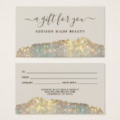 Glam Glitter Salon Gift Kaart (Voorkant /achterkant)