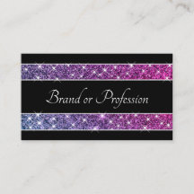 Glam Glitter Stars Paarse Shimmer Spark op Black