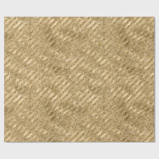Glam Glitter Stripes Cadeaupapier (Vlak)