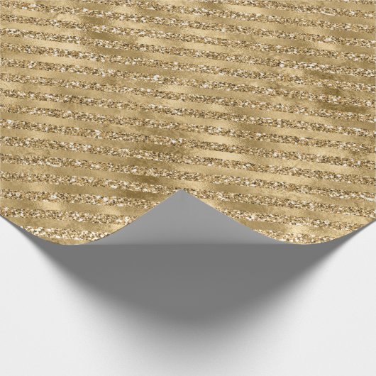 Glam Glitter Stripes Cadeaupapier (Hoek)