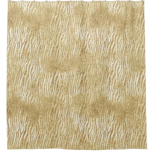 Glam Glitter Zebra afdrukken       Douchegordijn (Voorkant)