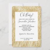 Glam Glitter Zebra afdrukken Kaart (Voorkant)