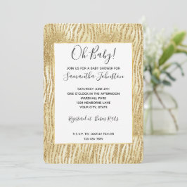 Glam Glitter Zebra afdrukken Kaart