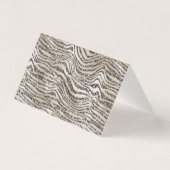 Glam Glitter Zebra Print Bedankt Kaart (Achterkant)