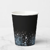 Glam Glitter zwart party papier cup Papieren Bekers (Links)
