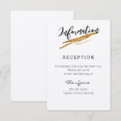 Glam Glitter Zwart-wit Informatie Kaart (Voorkant / Achterkant)