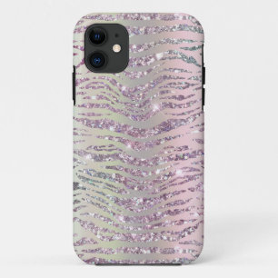 Glam Glitterende Roze Diamanten Tijgerstrepen Case-Mate iPhone Case