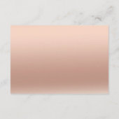 Glam Glitters Roze Goud Perzik Blush Trouwen Informatiekaartje (Achterkant)