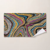 Glam glittery girale kunst bad handdoek (Handdoek)
