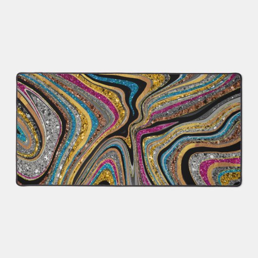 Glam glittery girale kunst bureaumat (Voorkant)