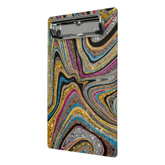 Glam glittery girale kunst mini klembord (Angled2)