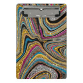 Glam glittery girale kunst mini klembord (Voorkant)