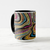 Glam glittery girale kunst mok (Voorkant links)