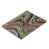 Glam glittery girale kunst notitieboek (Linkerzijde)