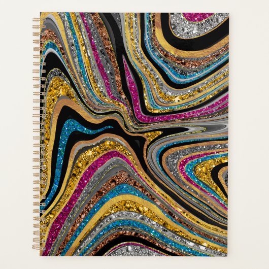 Glam glittery girale kunst planner (Voorkant)
