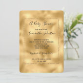 Glam Glitz Baby shower Kaart (Staand voorkant)