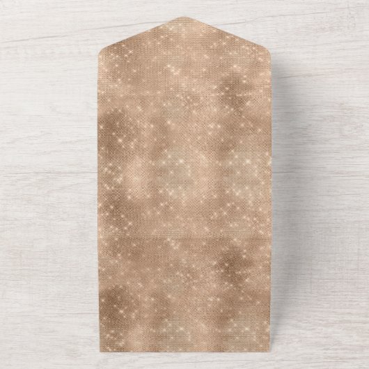 Glam Glitz Champagne Leopard All In One Uitnodiging (Buitenkant)