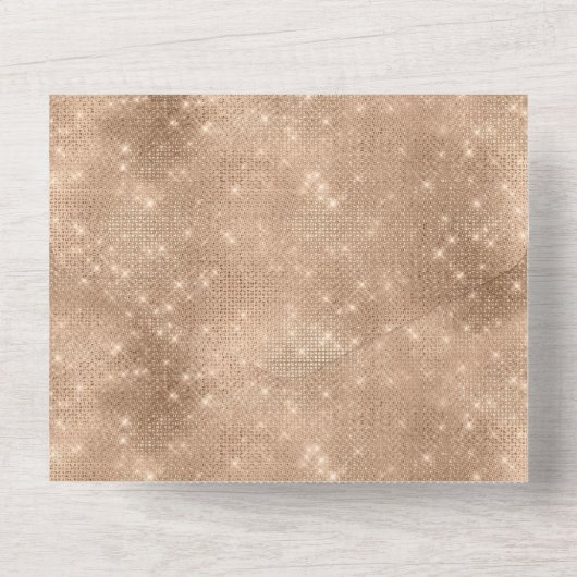 Glam Glitz Champagne Leopard All In One Uitnodiging (Achterkant)