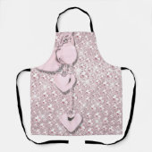 Glam Glitz Harten Roze Schort (Voorkant)