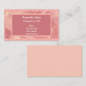 Glam Glitz Hot Pink Artiest Brush Glitter Borders Visitekaartje (Voorkant / Achterkant)