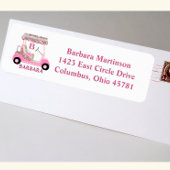 Glam Glitz Monogram Name Roos Gold Golf Cart Etiket