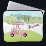 Glam Glitz Monogram Name Roos Gold Golf Cart Laptop Sleeve<br><div class="desc">Golf Gal - Fun Glitz Glam Roos Gold Diamond Cart - slechts een beetje "boven de top" maar klaar om de koers uit te voeren — laptophoes — Dit is een geweldig cadeau voor golfliefhebbers — leuk, onderscheidend / uniek. En met een uniek en aangepast monogram en voornaam voor het...</div>