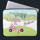 Glam Glitz Monogram Name Roos Gold Golf Cart Laptop Sleeve<br><div class="desc">Golf Gal - Fun Glitz Glam Roos Gold Diamond Cart - slechts een beetje "boven de top" maar klaar om de koers uit te voeren — laptophoes — Dit is een geweldig cadeau voor golfliefhebbers — leuk, onderscheidend / uniek. En met een uniek en aangepast monogram en voornaam voor het...</div>