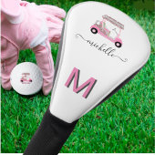 Glam Glitz Monogram Roos Gold Diamond Cart Golfheadcover