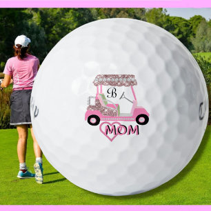 Glam Glitz Monogram Rose Goud Moeder  Golfballen