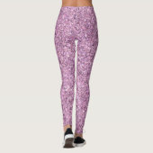 Glam Glitz Paarse Mermaid Glitter CUSTOM TEKST Leggings (Achterkant)