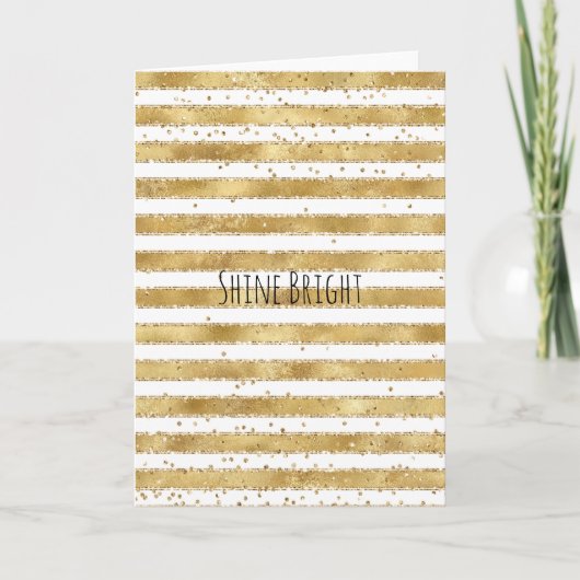 Glam Glitz Stripes Stippen Kaart (Voorkant)