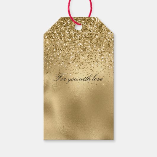 Glam Glitzy Glitter Sparkle Cadeaulabel (Voorkant)