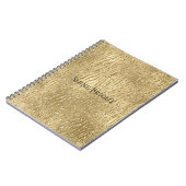Glam Glitzy Glitter Zebra Print Notitieboek (Linkerzijde)