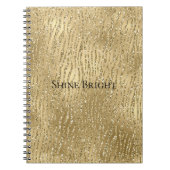 Glam Glitzy Glitter Zebra Print Notitieboek (Voorkant)