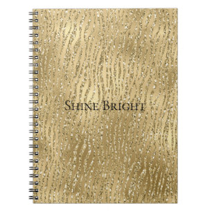 Glam Glitzy Glitter Zebra Print Notitieboek