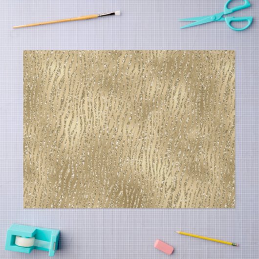 Glam Glitzy Glitter Zebra Print    Tissuepapier (Craft)